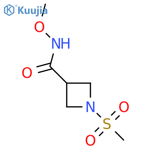 1-methanesulfonyl-N-methoxyazetidine-3-carboxamide structure