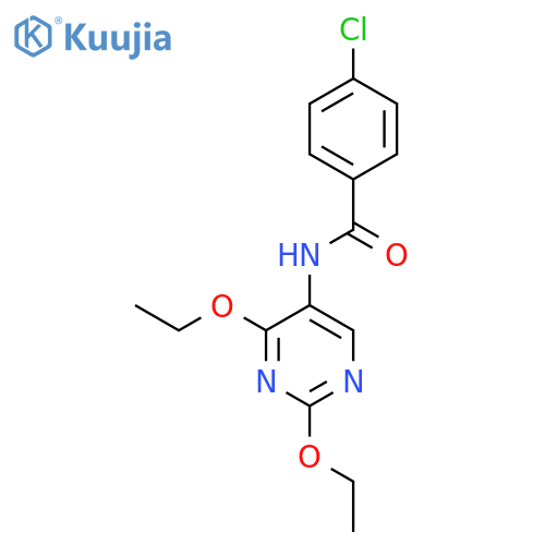 4-chloro-N-(2,4-diethoxypyrimidin-5-yl)benzamide structure