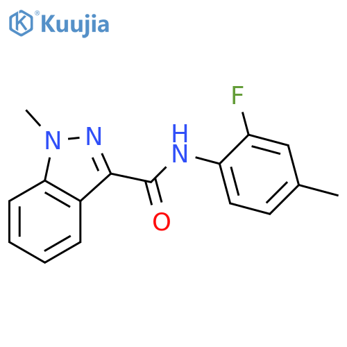 N-(2-fluoro-4-methylphenyl)-1-methyl-1H-indazole-3-carboxamide structure