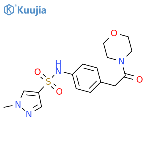 1-methyl-N-{4-2-(morpholin-4-yl)-2-oxoethylphenyl}-1H-pyrazole-4-sulfonamide structure