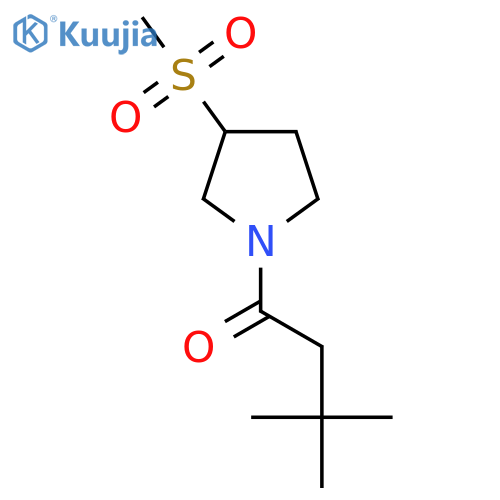 1-(3-methanesulfonylpyrrolidin-1-yl)-3,3-dimethylbutan-1-one structure