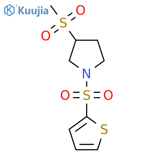 3-methanesulfonyl-1-(thiophene-2-sulfonyl)pyrrolidine structure
