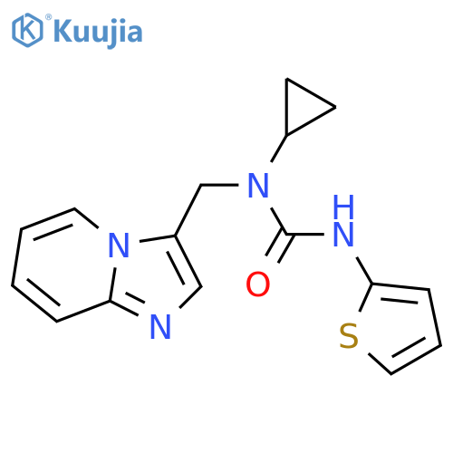 3-cyclopropyl-3-({imidazo[1,2-a]pyridin-3-yl}methyl)-1-(thiophen-2-yl)urea structure