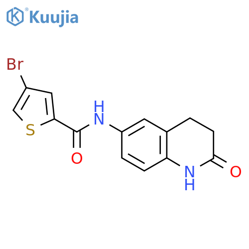 4-bromo-N-(2-oxo-1,2,3,4-tetrahydroquinolin-6-yl)thiophene-2-carboxamide structure