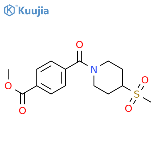 methyl 4-(4-methanesulfonylpiperidine-1-carbonyl)benzoate structure