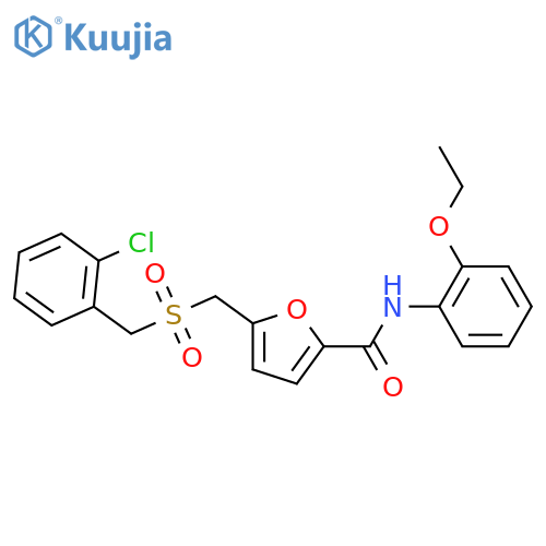 5-{(2-chlorophenyl)methanesulfonylmethyl}-N-(2-ethoxyphenyl)furan-2-carboxamide structure