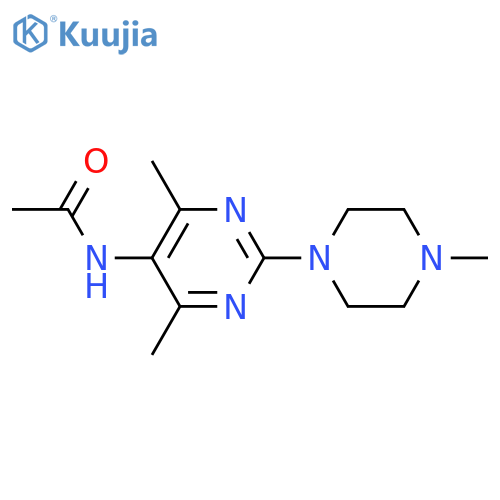 N-4,6-dimethyl-2-(4-methylpiperazin-1-yl)pyrimidin-5-ylacetamide structure