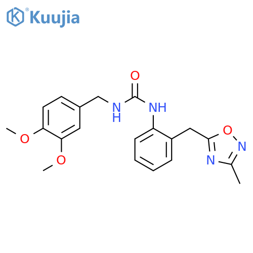 1-[(3,4-dimethoxyphenyl)methyl]-3-{2-[(3-methyl-1,2,4-oxadiazol-5-yl)methyl]phenyl}urea structure
