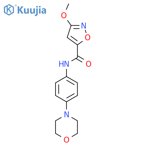 3-methoxy-N-4-(morpholin-4-yl)phenyl-1,2-oxazole-5-carboxamide structure