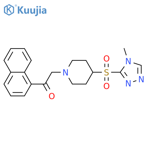 1-{4-(4-methyl-4H-1,2,4-triazol-3-yl)sulfonylpiperidin-1-yl}-2-(naphthalen-1-yl)ethan-1-one structure