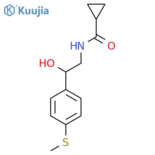 N-{2-hydroxy-2-4-(methylsulfanyl)phenylethyl}cyclopropanecarboxamide structure