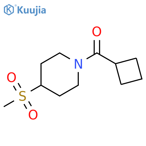1-cyclobutanecarbonyl-4-methanesulfonylpiperidine structure