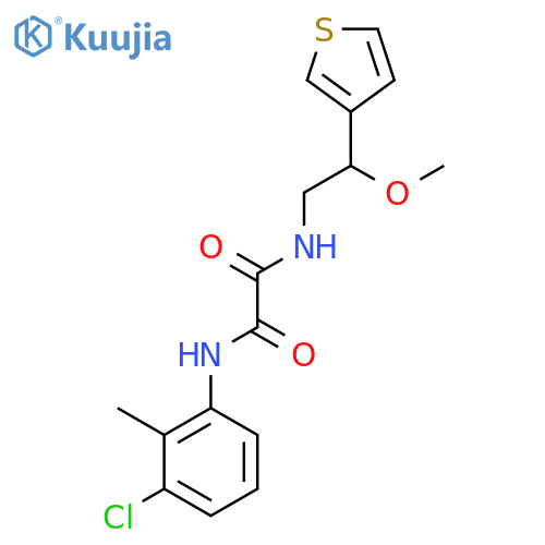N'-(3-chloro-2-methylphenyl)-N-2-methoxy-2-(thiophen-3-yl)ethylethanediamide structure