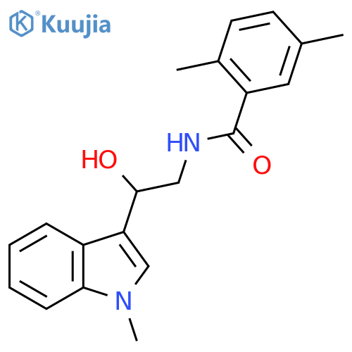 N-[2-hydroxy-2-(1-methyl-1H-indol-3-yl)ethyl]-2,5-dimethylbenzamide structure