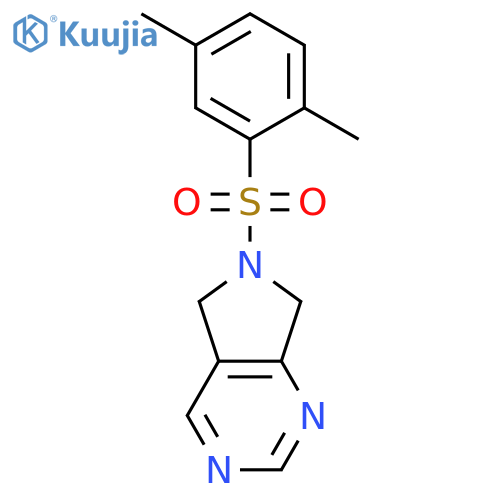6-(2,5-dimethylbenzenesulfonyl)-5H,6H,7H-pyrrolo3,4-dpyrimidine structure
