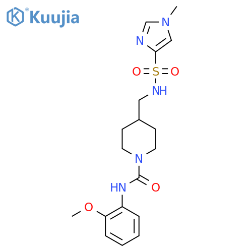 N-(2-methoxyphenyl)-4-(1-methyl-1H-imidazole-4-sulfonamido)methylpiperidine-1-carboxamide structure