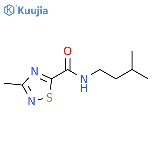 3-methyl-N-(3-methylbutyl)-1,2,4-thiadiazole-5-carboxamide structure