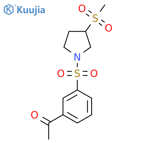 1-{3-(3-methanesulfonylpyrrolidin-1-yl)sulfonylphenyl}ethan-1-one structure