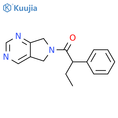 2-phenyl-1-{5H,6H,7H-pyrrolo3,4-dpyrimidin-6-yl}butan-1-one structure