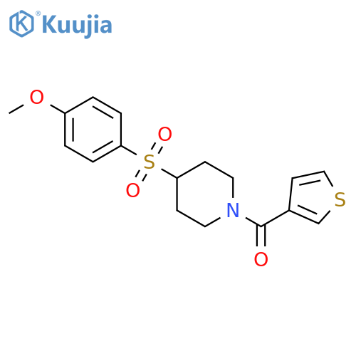 4-(4-methoxybenzenesulfonyl)-1-(thiophene-3-carbonyl)piperidine structure