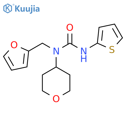 1-[(furan-2-yl)methyl]-1-(oxan-4-yl)-3-(thiophen-2-yl)urea structure