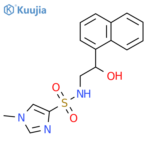 N-2-hydroxy-2-(naphthalen-1-yl)ethyl-1-methyl-1H-imidazole-4-sulfonamide structure