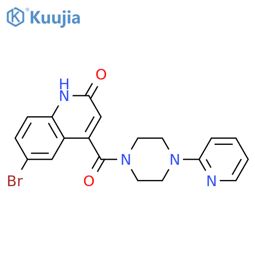 6-bromo-4-4-(pyridin-2-yl)piperazine-1-carbonyl-1,2-dihydroquinolin-2-one structure
