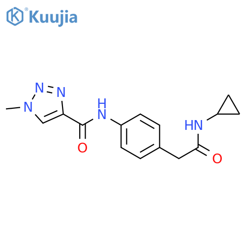 N-{4-(cyclopropylcarbamoyl)methylphenyl}-1-methyl-1H-1,2,3-triazole-4-carboxamide structure