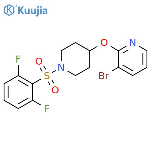 3-bromo-2-{[1-(2,6-difluorobenzenesulfonyl)piperidin-4-yl]oxy}pyridine structure
