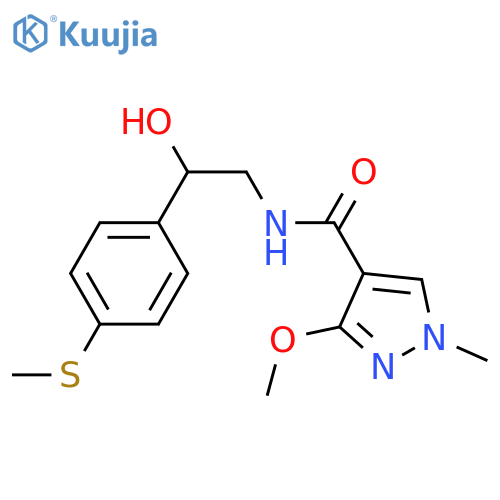 N-{2-hydroxy-2-[4-(methylsulfanyl)phenyl]ethyl}-3-methoxy-1-methyl-1H-pyrazole-4-carboxamide structure