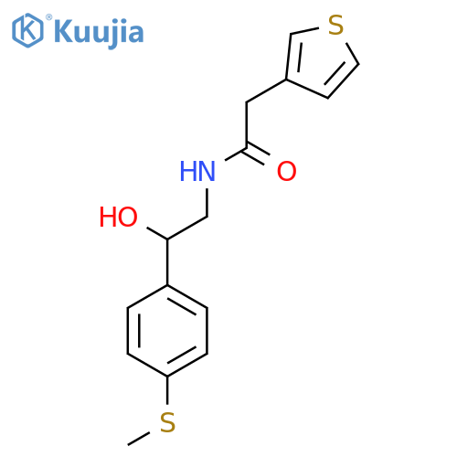 N-{2-hydroxy-2-4-(methylsulfanyl)phenylethyl}-2-(thiophen-3-yl)acetamide structure