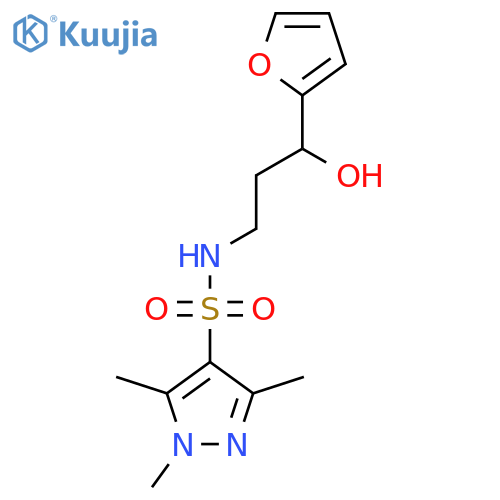 N-3-(furan-2-yl)-3-hydroxypropyl-1,3,5-trimethyl-1H-pyrazole-4-sulfonamide structure