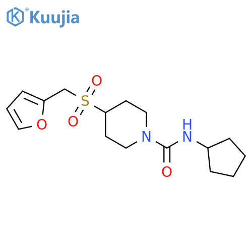 N-cyclopentyl-4-(furan-2-yl)methanesulfonylpiperidine-1-carboxamide structure