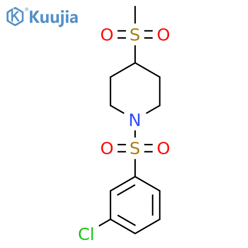 1-(3-chlorobenzenesulfonyl)-4-methanesulfonylpiperidine structure