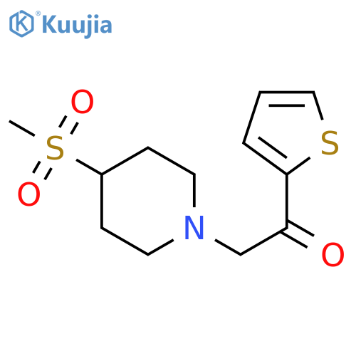 1-(4-methanesulfonylpiperidin-1-yl)-2-(thiophen-2-yl)ethan-1-one structure