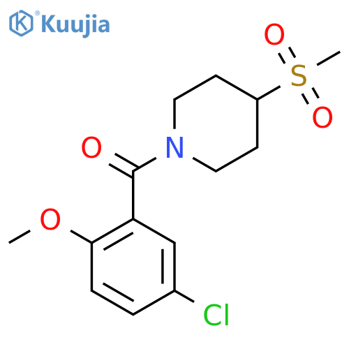 1-(5-chloro-2-methoxybenzoyl)-4-methanesulfonylpiperidine structure