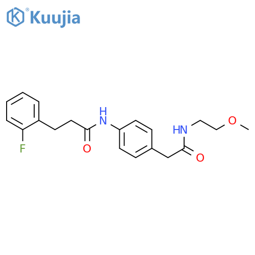 3-(2-fluorophenyl)-N-(4-{(2-methoxyethyl)carbamoylmethyl}phenyl)propanamide structure