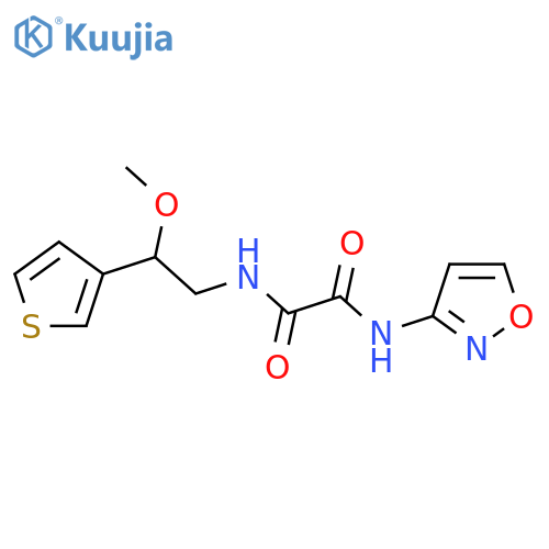 N'-2-methoxy-2-(thiophen-3-yl)ethyl-N-(1,2-oxazol-3-yl)ethanediamide structure
