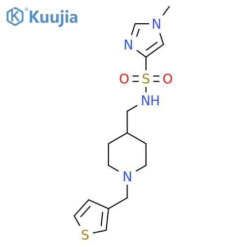 1-methyl-N-({1-(thiophen-3-yl)methylpiperidin-4-yl}methyl)-1H-imidazole-4-sulfonamide structure