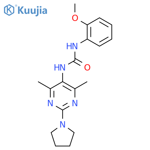 3-4,6-dimethyl-2-(pyrrolidin-1-yl)pyrimidin-5-yl-1-(2-methoxyphenyl)urea structure