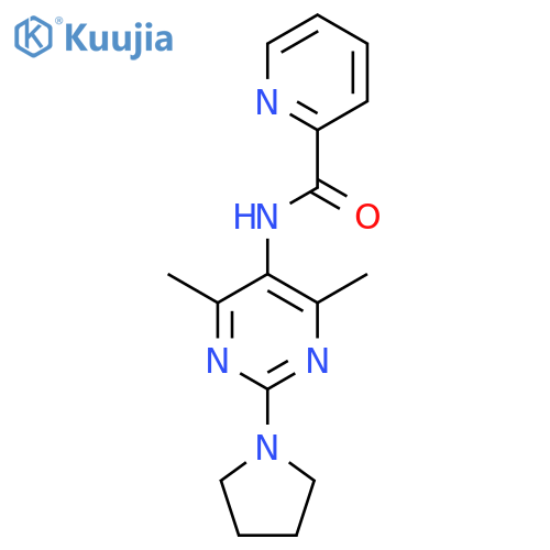 N-4,6-dimethyl-2-(pyrrolidin-1-yl)pyrimidin-5-ylpyridine-2-carboxamide structure