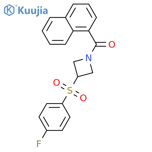 3-(4-fluorobenzenesulfonyl)-1-(naphthalene-1-carbonyl)azetidine structure
