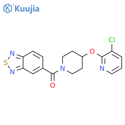 5-{4-[(3-chloropyridin-2-yl)oxy]piperidine-1-carbonyl}-2,1,3-benzothiadiazole structure