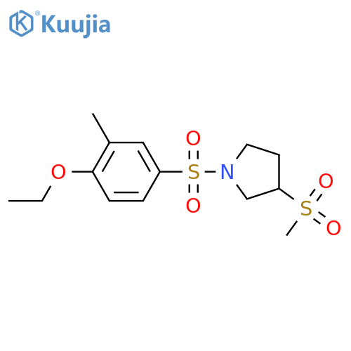 1-(4-ethoxy-3-methylbenzenesulfonyl)-3-methanesulfonylpyrrolidine structure