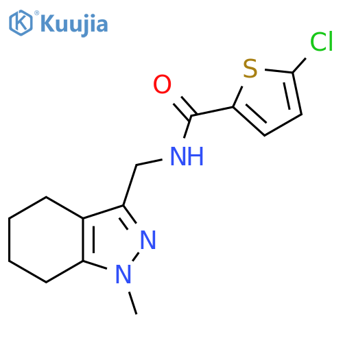 5-chloro-N-(1-methyl-4,5,6,7-tetrahydro-1H-indazol-3-yl)methylthiophene-2-carboxamide structure