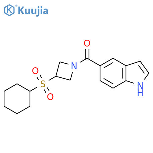 5-3-(cyclohexanesulfonyl)azetidine-1-carbonyl-1H-indole structure