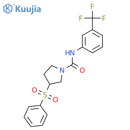 3-(benzenesulfonyl)-N-3-(trifluoromethyl)phenylpyrrolidine-1-carboxamide structure