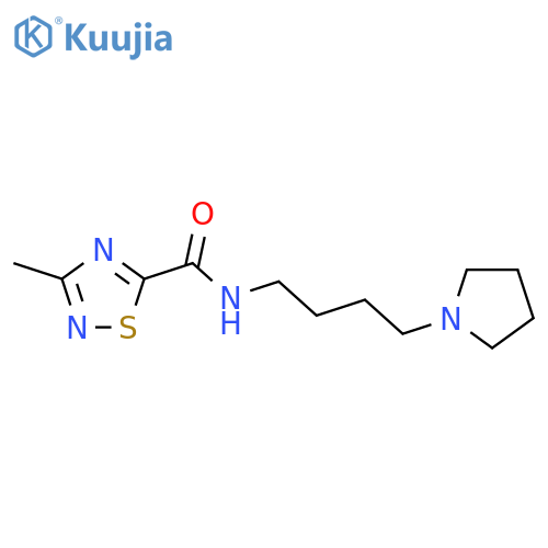 3-methyl-N-4-(pyrrolidin-1-yl)butyl-1,2,4-thiadiazole-5-carboxamide structure