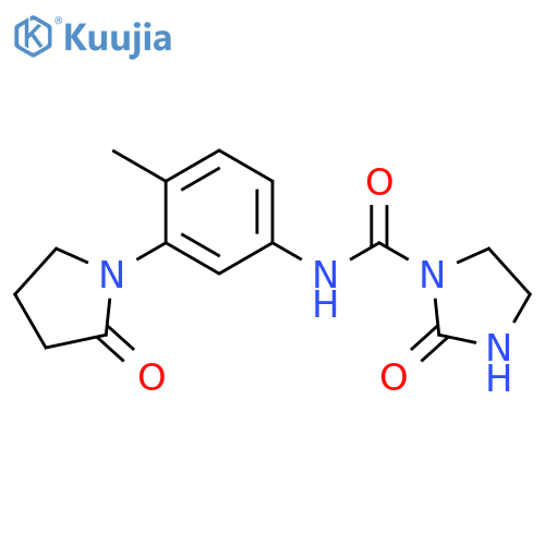 N-4-methyl-3-(2-oxopyrrolidin-1-yl)phenyl-2-oxoimidazolidine-1-carboxamide structure