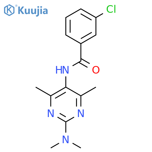 3-chloro-N-2-(dimethylamino)-4,6-dimethylpyrimidin-5-ylbenzamide structure